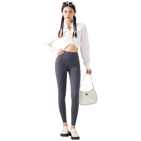 New Korean High-Waisted Yoga Pants – Slimming Tummy Control & Butt-Lifting Workout Leggings for Petite Women - Image 7