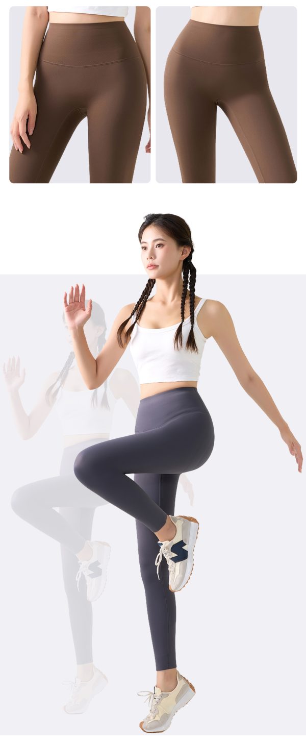 New Korean High-Waisted Yoga Pants – Slimming Tummy Control & Butt-Lifting Workout Leggings for Petite Women - Image 25
