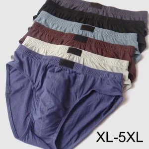 1PC 100 Cotton Briefs Men's Comfortable Underpants Male Breathable Underwear Lingerie Panties Plue Size Xl -5XL - AliExpress 200574005
