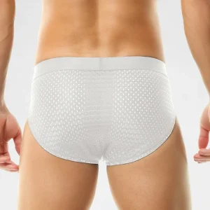 1pc Ice silk sexy underwear men low waist antibacterial briefs summer thin mesh breathable shorts boys underpants - AliExpress 200574005