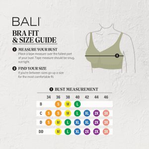 Bali Women's Comfort Revolution Wireless Bra, ComfortFlex Fit Full-Coverage Bra, DF3488