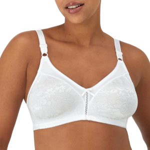 Bali Women's Double Support Wireless, Lace Bra with Stay-in-Place Straps, Full-Coverage