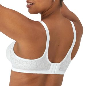 Bali Women's Double Support Wireless, Lace Bra with Stay-in-Place Straps, Full-Coverage