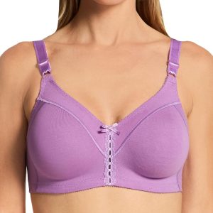 Bali Women's Double Support Wireless, Lace Bra with Stay-in-Place Straps, Full-Coverage