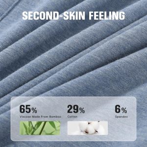 BAMBOO COOL Men's Boxer Short soft and Breathable Knit Boxers for men Moisture-wicking Underwear with Button Fly