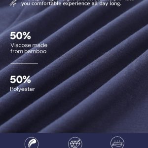 BAMBOO COOL Mens Boxers Durable Comfortable Boxer Shorts for Men Loose Ultra-Soft Men's Underwear (3 or 5 Pack)