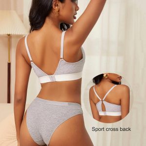 Bras for Women No Underwire Comfort Cotton Bralette Lightly Lined Wireless Bra Sexy V Neck Bralettes for Women