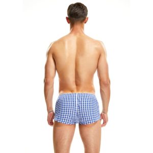 Classic Fit Button Fly Boxer Briefs for Men Striple Pattern Underwear Men's Boxer Briefs