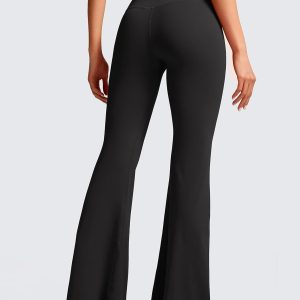 CRZ YOGA Butterluxe Crossover Flare Leggings for Women 29'' / 31'' / 33" - High Waist V Cross Bootcut Bell Bottoms Yoga Pants