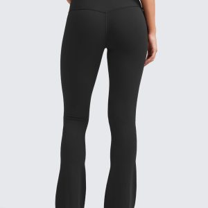 CRZ YOGA Butterluxe High Waist Mini Flared Leggings for Women 30"/31.5"/33'' - Bootcut Yoga Pants with Pocket Casual Lounge