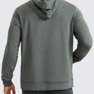 CRZ YOGA Cloud Jersey Mens Pullover Hoodie Casual Workout Long Sleeve Basic Hooded Sweatshirt with Pocket