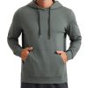 CRZ YOGA Cloud Jersey Mens Pullover Hoodie Casual Workout Long Sleeve Basic Hooded Sweatshirt with Pocket
