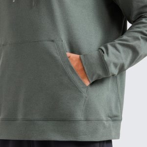 CRZ YOGA Cloud Jersey Mens Pullover Hoodie Casual Workout Long Sleeve Basic Hooded Sweatshirt with Pocket