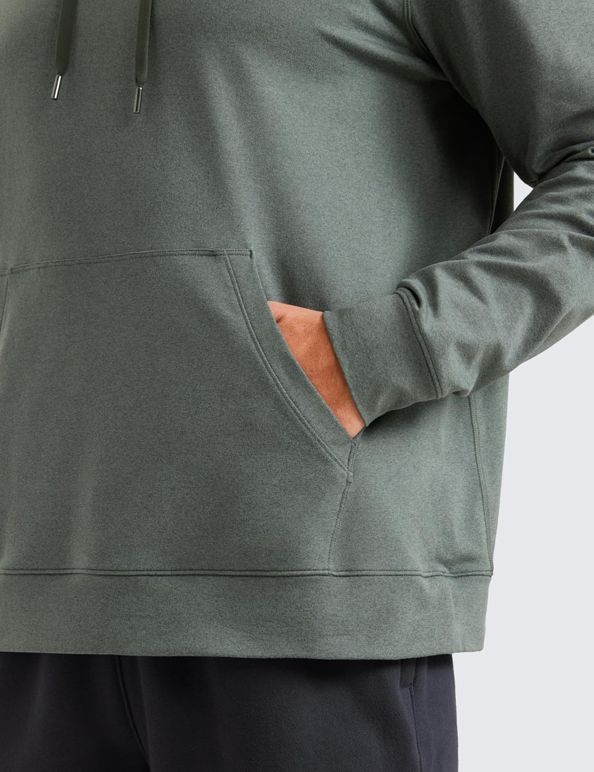 CRZ YOGA Cloud Jersey Mens Pullover Hoodie Casual Workout Long Sleeve Basic Hooded Sweatshirt with Pocket