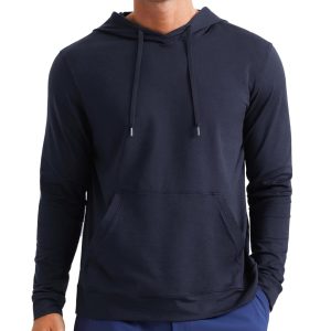 CRZ YOGA Cloud Jersey Mens Pullover Hoodie Casual Workout Long Sleeve Basic Hooded Sweatshirt with Pocket