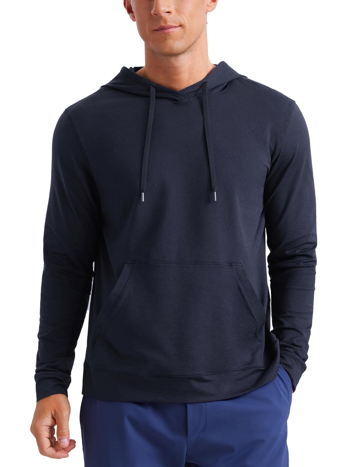 CRZ YOGA Cloud Jersey Mens Pullover Hoodie Casual Workout Long Sleeve Basic Hooded Sweatshirt with Pocket