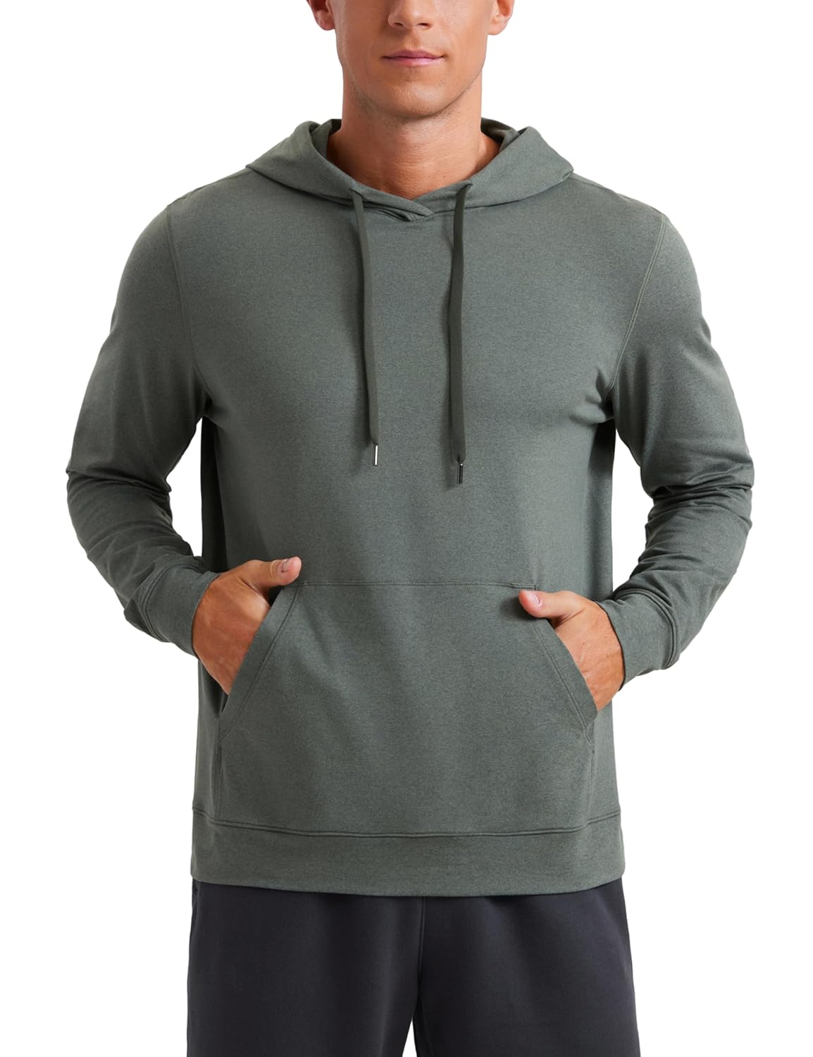 CRZ YOGA Cloud Jersey Mens Pullover Hoodie Casual Workout Long Sleeve Basic Hooded Sweatshirt with Pocket