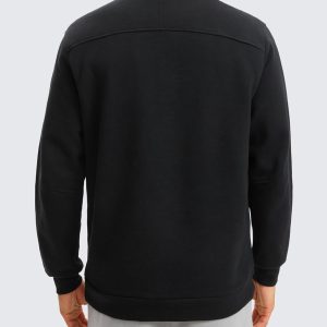 CRZ YOGA Fleece Lined Half Zip Sweatshirts for Men Mock Neck Pullover Sweat Shirts Casual Workout Daily Sweaters
