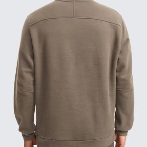 CRZ YOGA Fleece Lined Half Zip Sweatshirts for Men Mock Neck Pullover Sweat Shirts Casual Workout Daily Sweaters