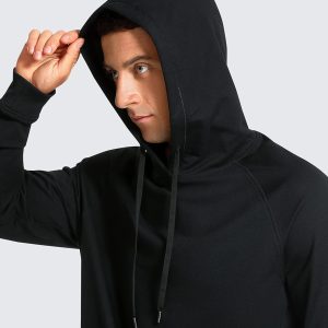 CRZ YOGA Hoodies for Men French Terry Hooded Sweatshirts Workout Athletic Casual Pullover Tops with Pocket