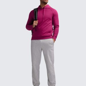 CRZ YOGA Hoodies for Men French Terry Hooded Sweatshirts Workout Athletic Casual Pullover Tops with Pocket