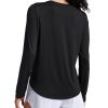 CRZ YOGA Lightweight Long Sleeve Workout Shirts for Women Gym Running Fall Tshirts High Neck Athletic Training Tops