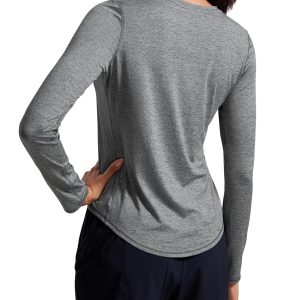 CRZ YOGA Lightweight Long Sleeve Workout Shirts for Women Gym Running Fall Tshirts High Neck Athletic Training Tops