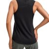 CRZ YOGA Lightweight Racerback Tank Tops for Women High Neck Workout Athletic Running Sleeveless Shirts
