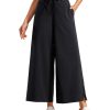 CRZ YOGA Lightweight Wide Leg Cropped Pants for Women 25" High Waisted Loose Casual Lounge Travel Work Sweatpants Summer
