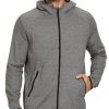CRZ YOGA Men's Brushed Comfy Zip Up Hoodie Lightweight Athletic Running Jackets Workout Long Sleeve Sweatshirts