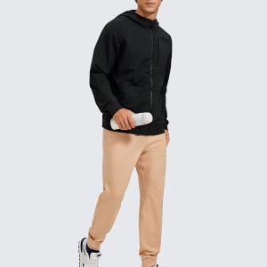 CRZ YOGA Men's Cotton Zip-up Hoodie Thick Terry Essentials Athletic Casual Hoodies Zip Hooded Jackets Sweatshirt with Pockets