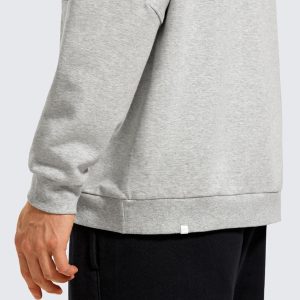 CRZ YOGA Mens Fleece Hoodies Basic Casual Hooded Sweatshirts Long Sleeve Pullover Workout Tops with Pocket