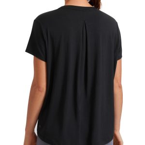 CRZ YOGA Short Sleeve Yoga Tops for Women Soft Loose Casual Flowy Shirts Crew Neck Workout Basic T-Shirt