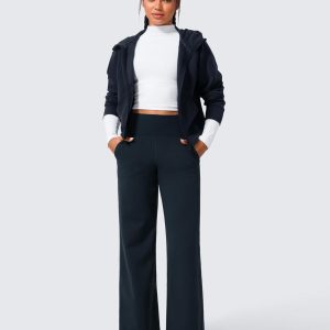 CRZ YOGA Womens Butterlift High Waisted Wide Leg Pants with Pockets 29