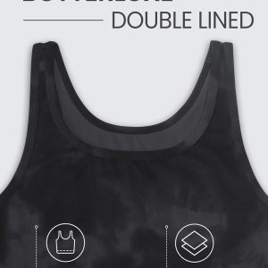 CRZ YOGA Womens Butterluxe Double Lined Workout Tank Tops Scoop Neck Racerback Cropped Casual Sleeveless Shirt