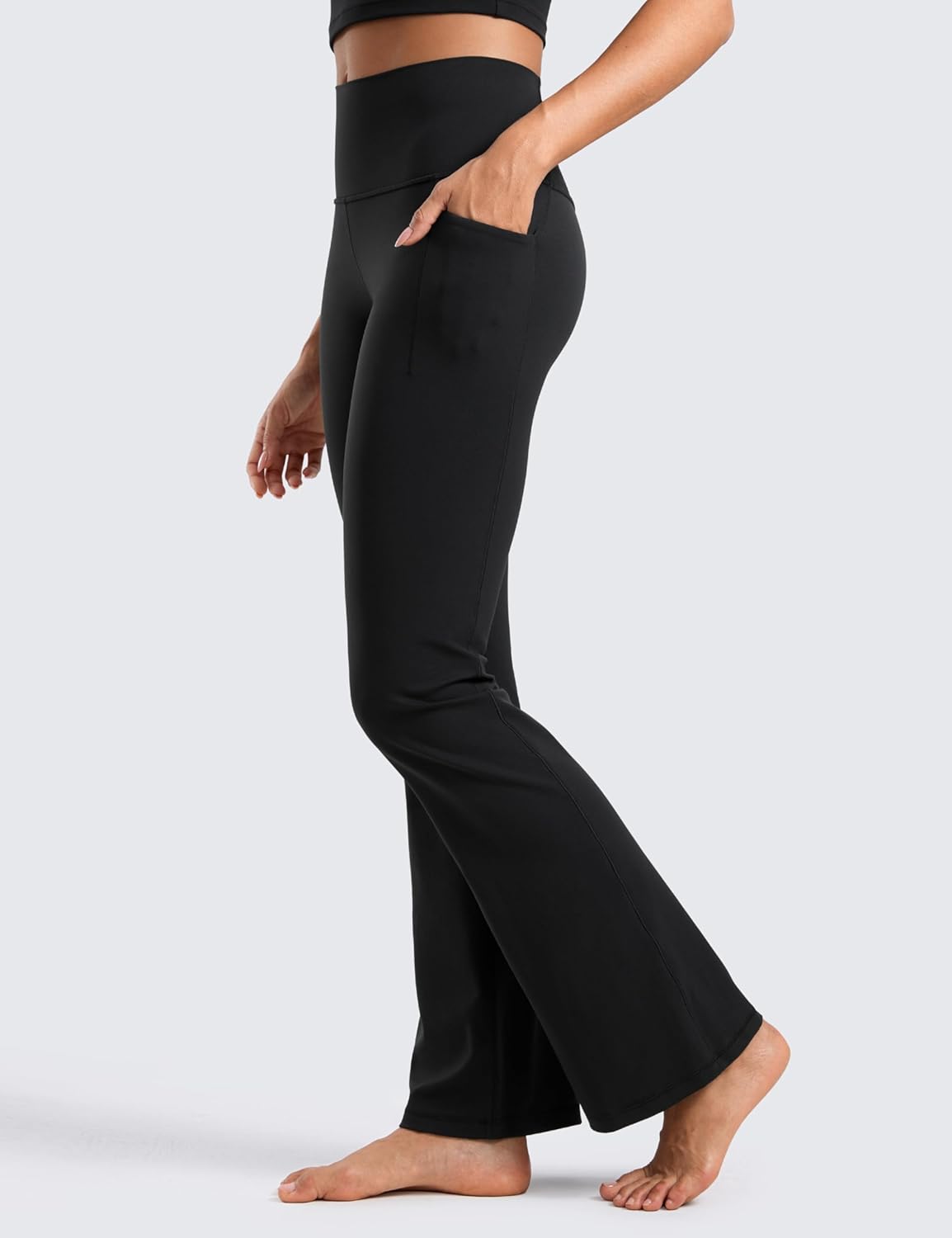 CRZ YOGA Womens Butterluxe High Waist Flare Pants 31.5" - Yoga Bootcut with Side Pockets Wide Leg Lounge Casual