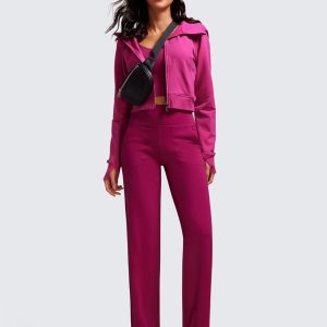 CRZ YOGA Womens Butterluxe High Waist Wide Leg Pants with Pockets 31