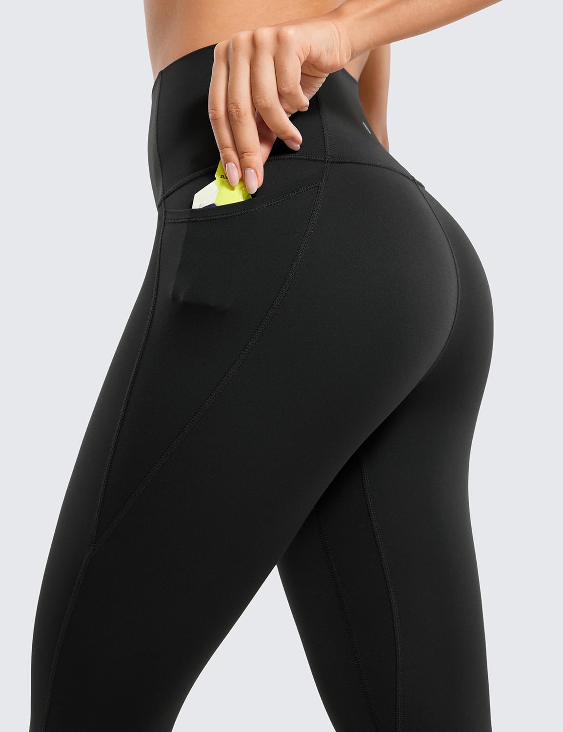 CRZ YOGA Womens Butterluxe Workout Leggings 25 Inches - High Waisted Gym Yoga Pants with Pockets Buttery Soft