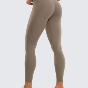 CRZ YOGA Womens Butterluxe Workout Leggings 25 Inches - High Waisted Gym Yoga Pants with Pockets Buttery Soft