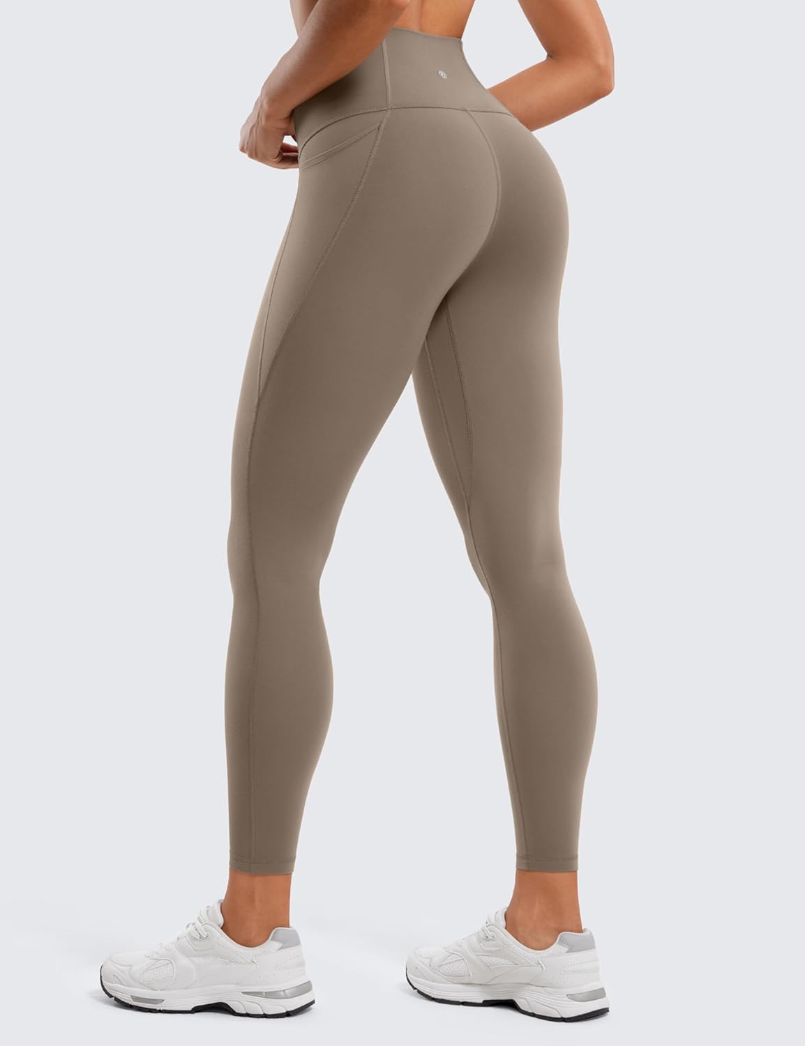 CRZ YOGA Womens Butterluxe Workout Leggings 25 Inches - High Waisted Gym Yoga Pants with Pockets Buttery Soft