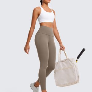 CRZ YOGA Womens Butterluxe Workout Leggings 25 Inches - High Waisted Gym Yoga Pants with Pockets Buttery Soft