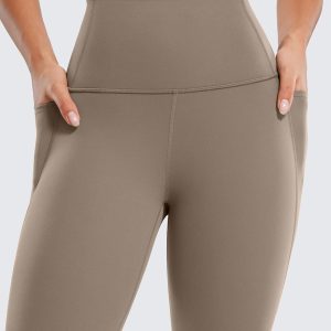 CRZ YOGA Womens Butterluxe Workout Leggings 25 Inches - High Waisted Gym Yoga Pants with Pockets Buttery Soft