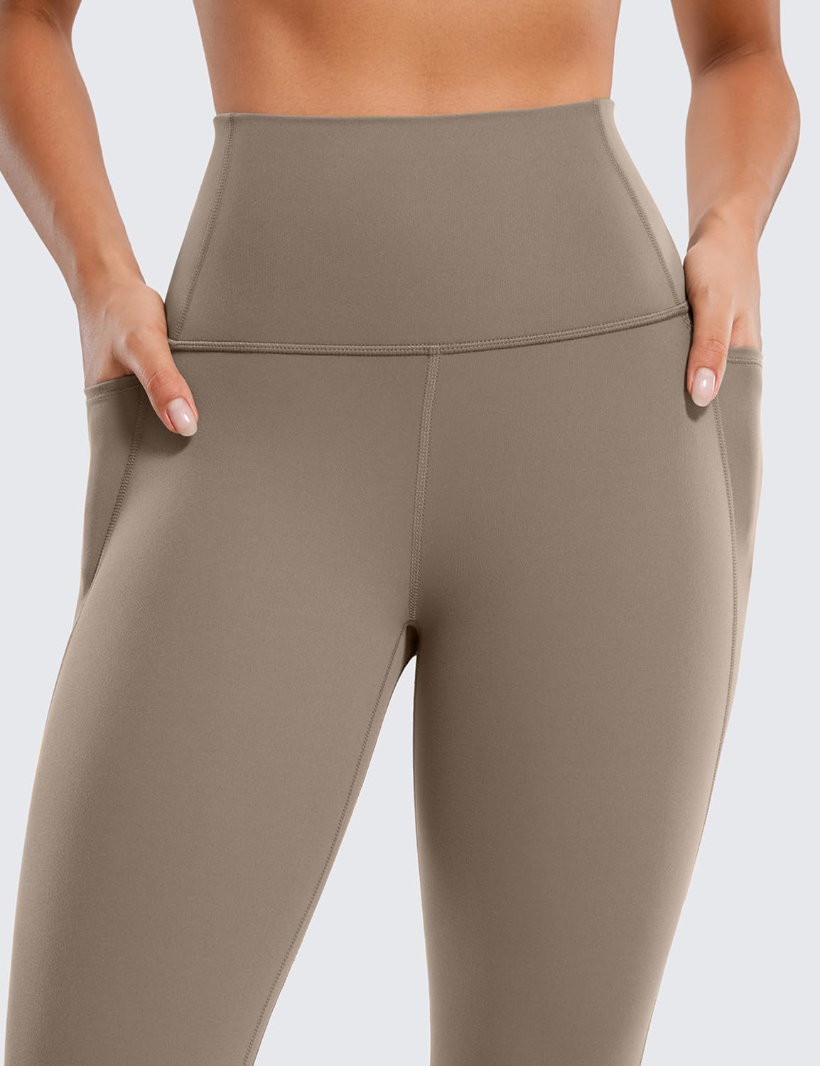 CRZ YOGA Womens Butterluxe Workout Leggings 25 Inches - High Waisted Gym Yoga Pants with Pockets Buttery Soft