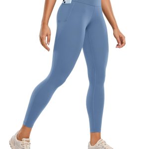 CRZ YOGA Womens Butterluxe Workout Leggings 25 Inches - High Waisted Gym Yoga Pants with Pockets Buttery Soft
