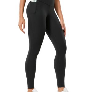 CRZ YOGA Womens Butterluxe Workout Leggings 28 Inches - High Waisted Gym Yoga Pants with Pockets Running Buttery Soft