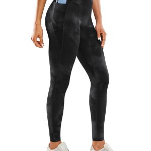 CRZ YOGA Womens Butterluxe Workout Leggings 28 Inches - High Waisted Gym Yoga Pants with Pockets Running Buttery Soft