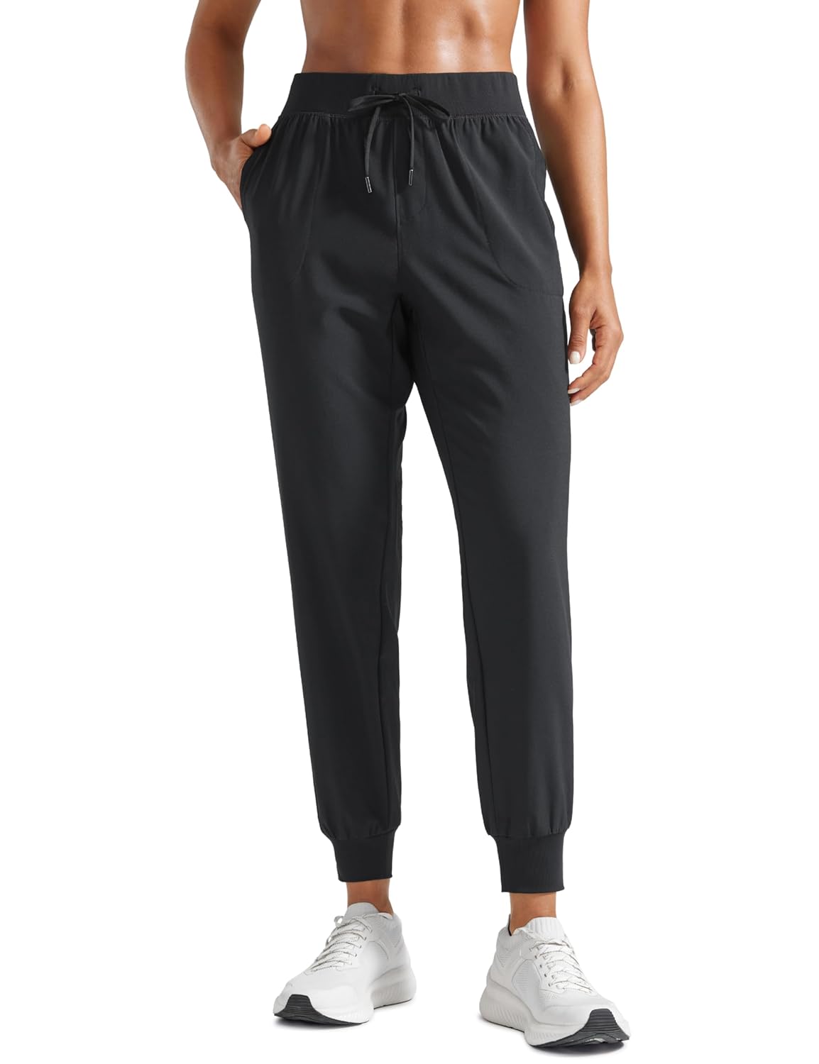 CRZ YOGA Women's Lightweight Workout Joggers 27.5" - Travel Casual Outdoor Running Athletic Track Hiking Pants with Pockets