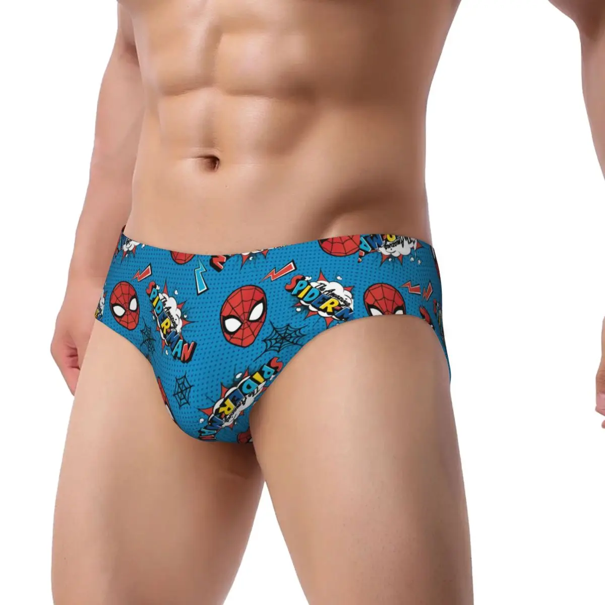 Custom Superhero Briefs Underwear Men's Comfortable Stretch Spider Man Head Panties - AliExpress 200574005