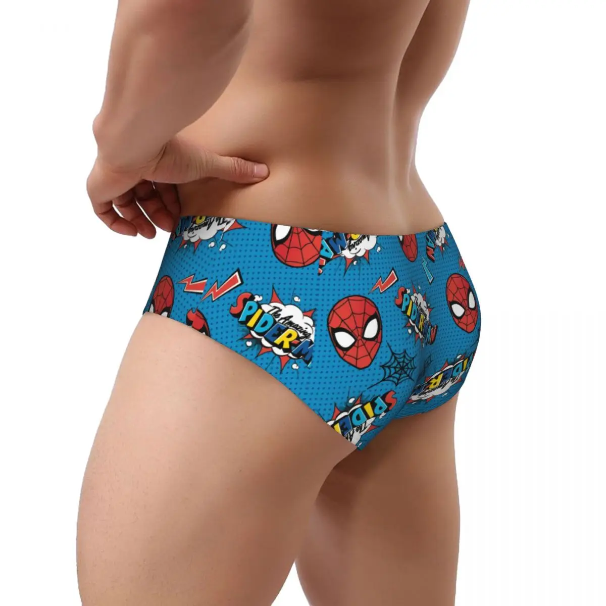 Custom Superhero Briefs Underwear Men's Comfortable Stretch Spider Man Head Panties - AliExpress 200574005