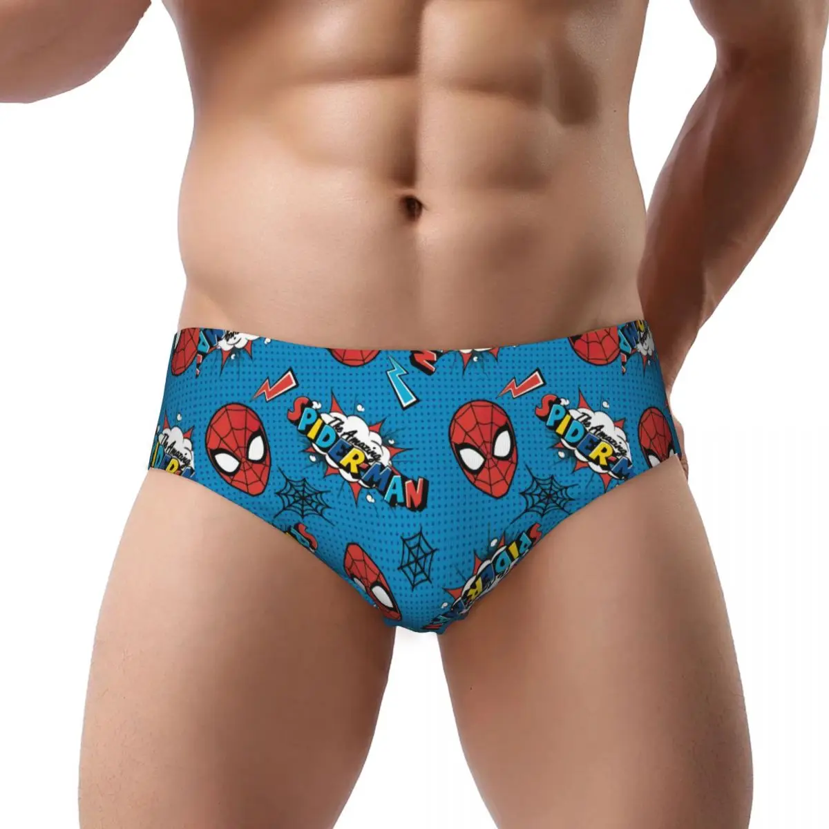 Custom Superhero Briefs Underwear Men's Comfortable Stretch Spider Man Head Panties - AliExpress 200574005